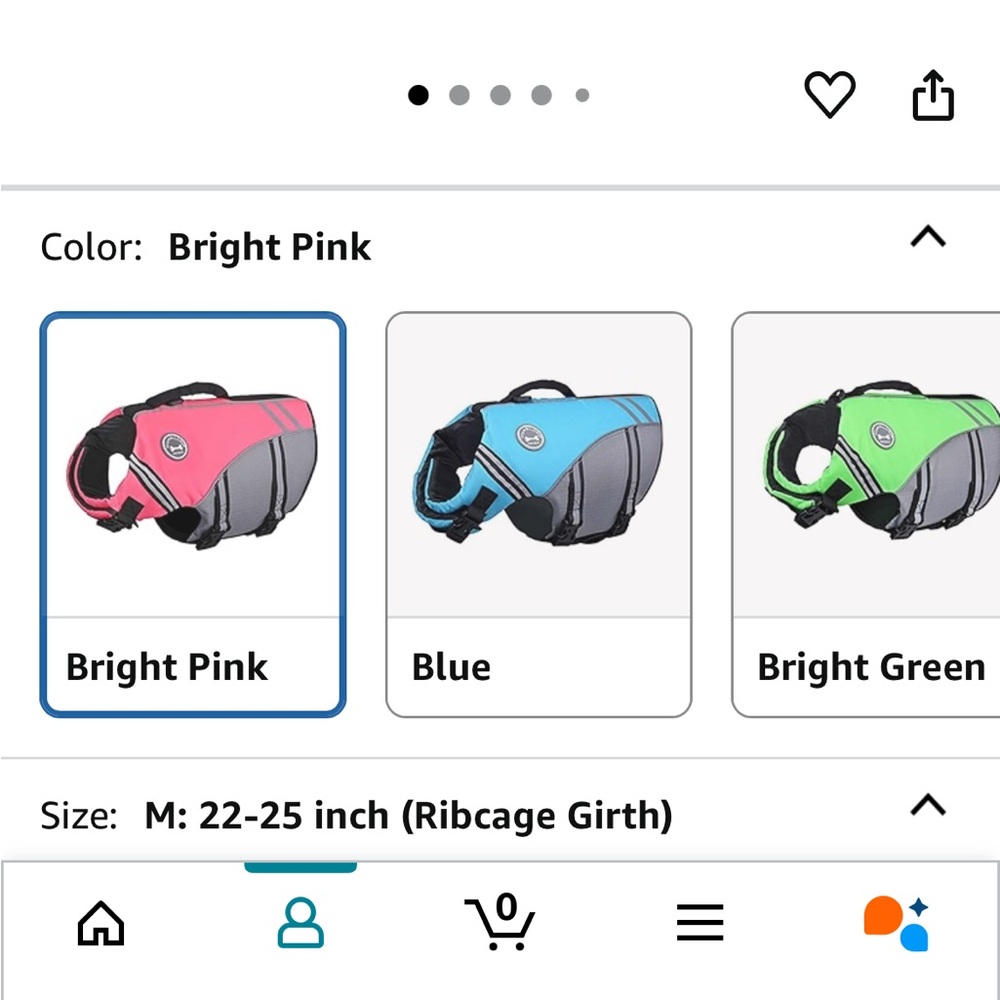 Pinkish Red  and Gray Pet Safety Vest
